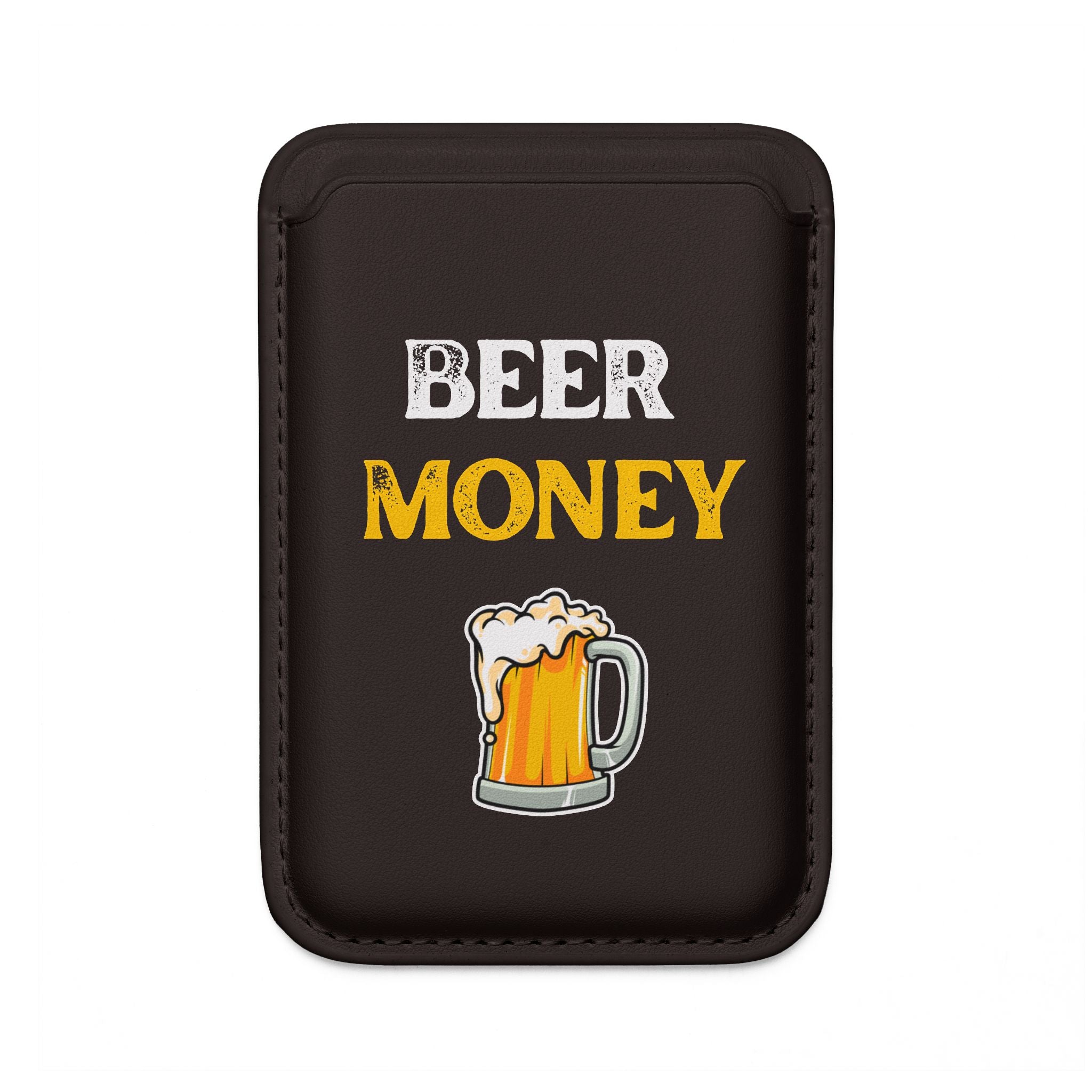 Beer Money Vegan MagSafe Wallet — Slim Card Holder with Beer Mug Design