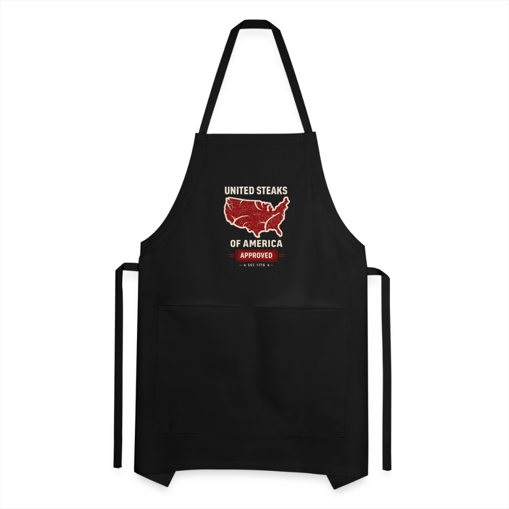 United Steaks of America Apron (Est. 1776) - black