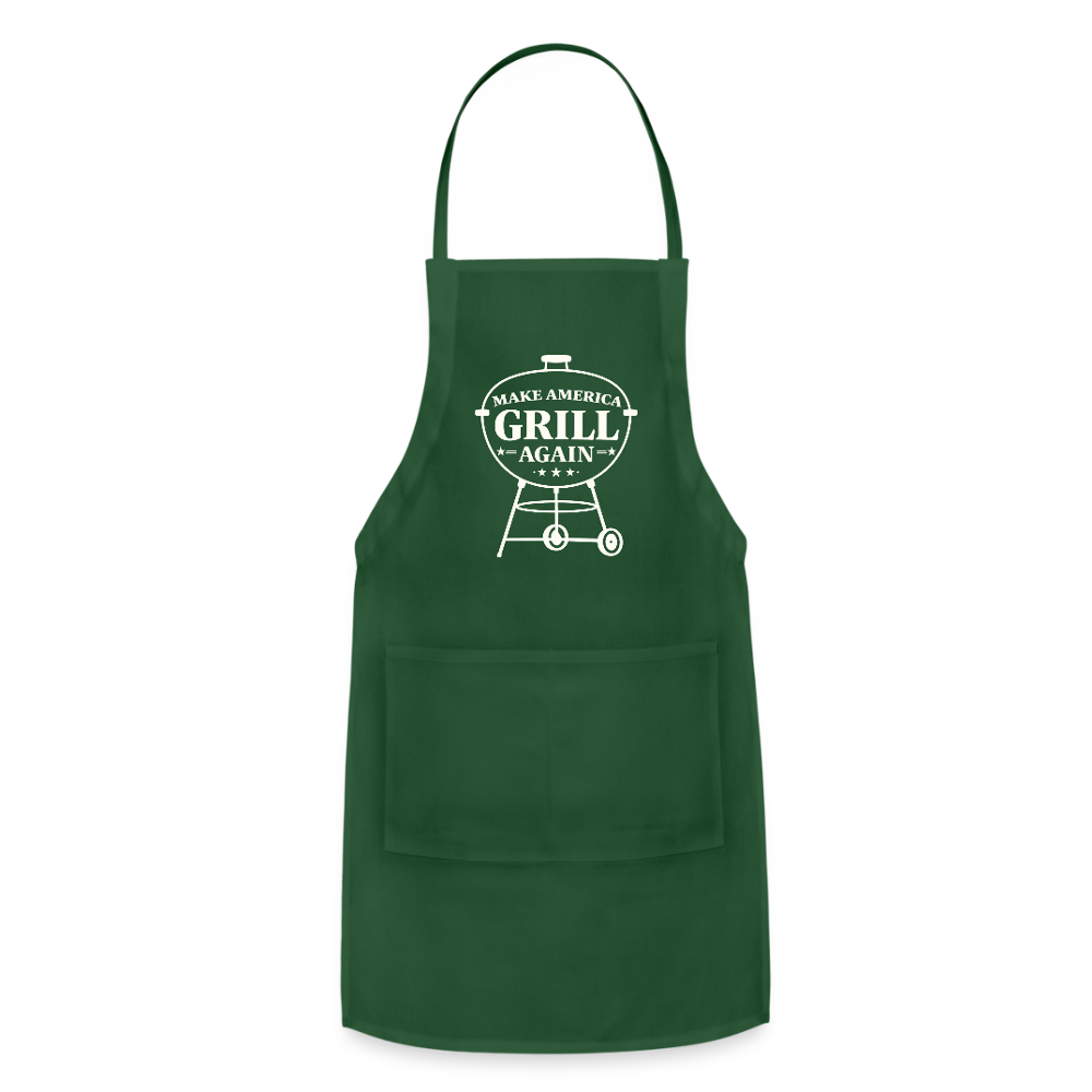 Make America Grill Again Apron - forest green