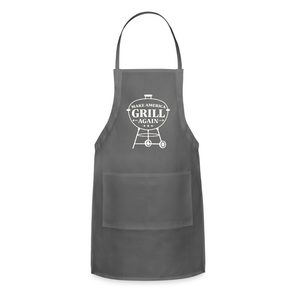Make America Grill Again Apron - charcoal