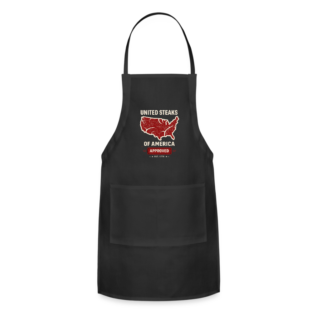 United Steaks of America Apron (Est. 1776) - black