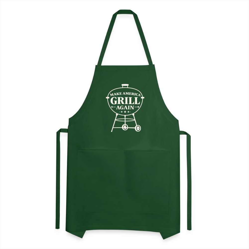Make America Grill Again Apron - forest green
