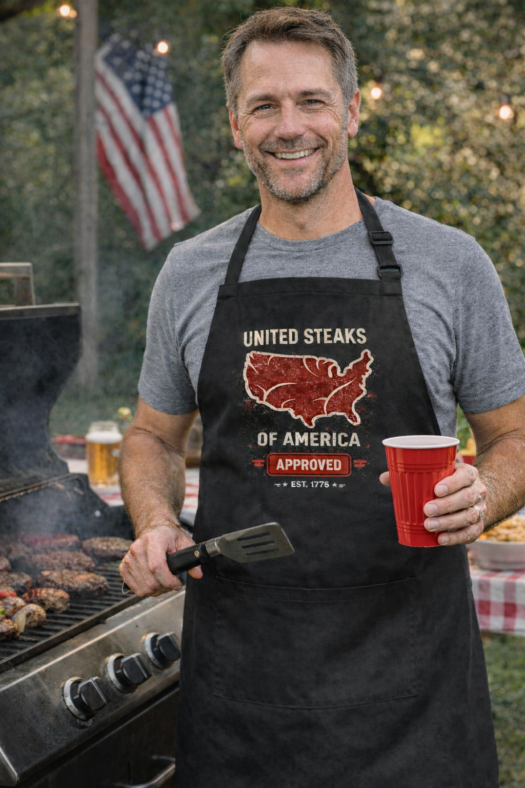 United Steaks of America Apron (Est. 1776)