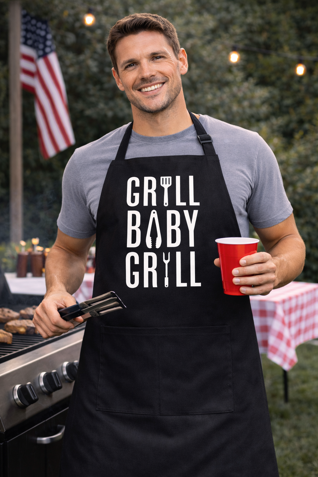 Grill, Baby, Grill Apron